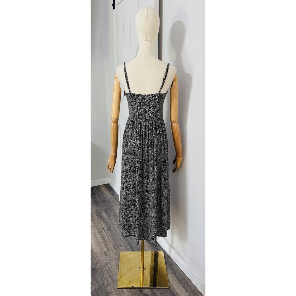 Auguste the Label Size US 2 Tear Drop Staple Charcoal Dot Print Midi Dress - Picture 4 of 8